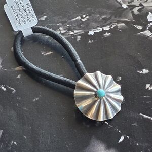 Sterling SIlver and Turquoise Hair Accessory ~ NATIVE MADE Heart💙